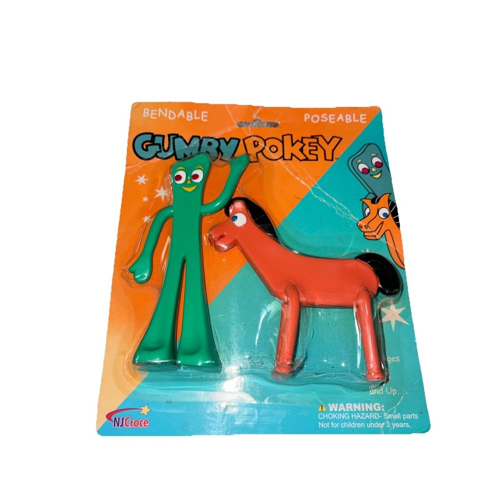Unopened Bendable, Posable, Gumby Pony Pal Pokey Action Figures 6" tall NJ Croce